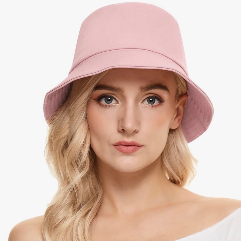 Boutique Surfer Girl Tennis Prep Pink Wide Brim Bucket Hat